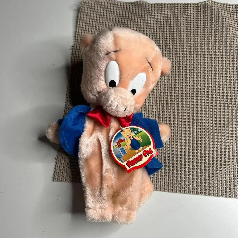 Vintage 1993 Porky Pig Plush Doll Looney Tunes 4K Company Original‎ Tag Toy